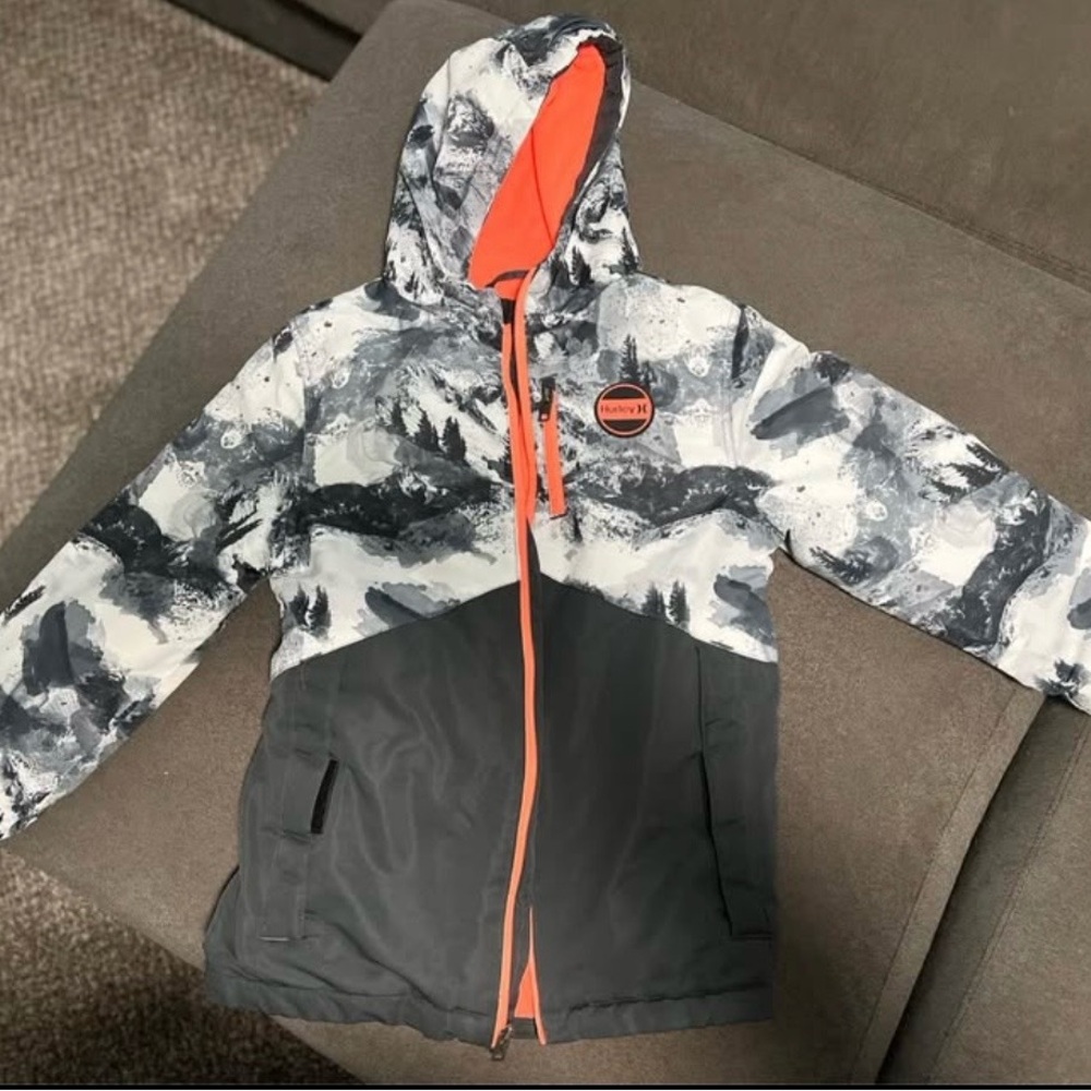 Hurley Kids' Black and Orange Raincoat
